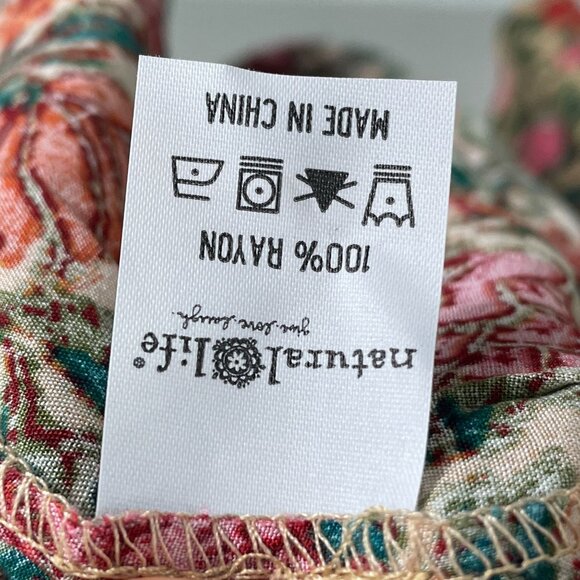 Natural Life Womens Small Floral Sleeveless Tiered Dress Square Neck - Picture 5 of 10